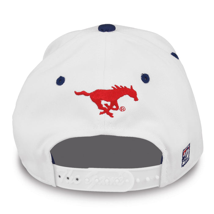 SMU Mustangs Bookstore Snapback - White, alternate view 1