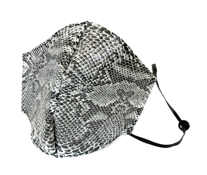 Snake Synthetic  Leather Face Mask fabric face covering mask