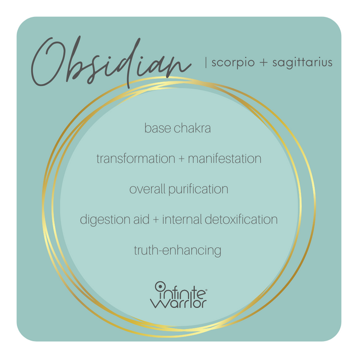 Snowflake Obsidian Crystal Bracelet | Matte + Silver Om