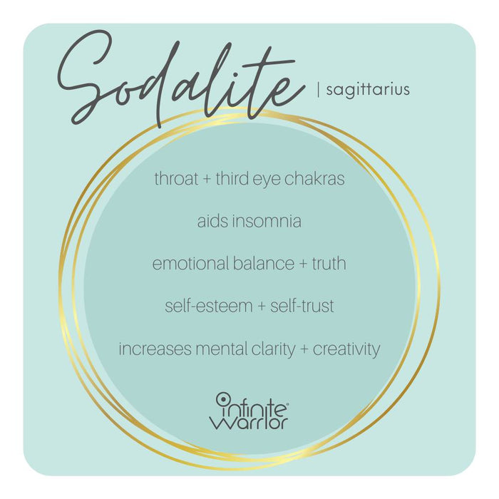 Sodalite Crystal Bracelet | Midnight + Pyrite