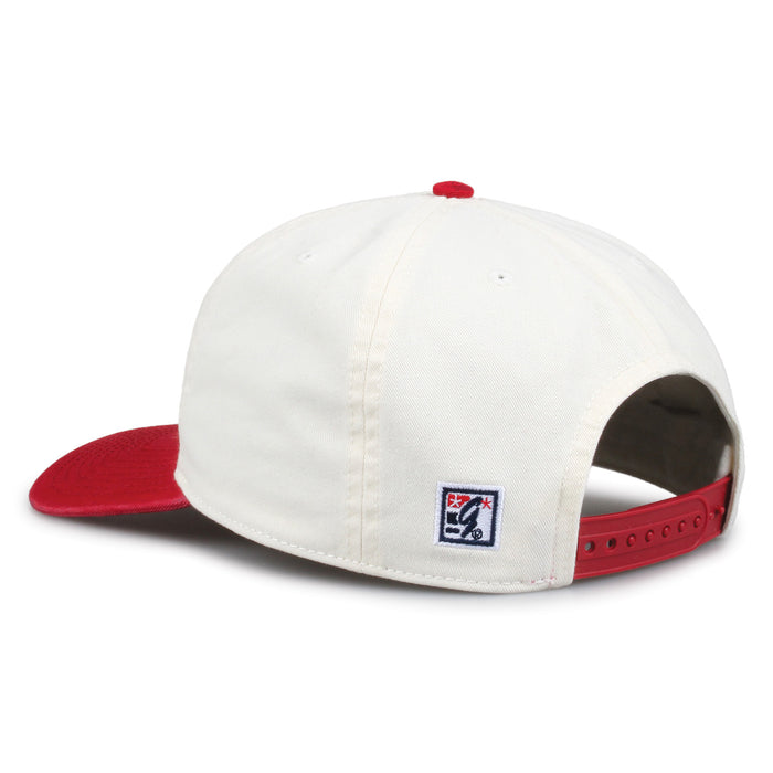 South Carolina Original Bar snapback hat showing adjustable snap closure and The Game logo, rear view