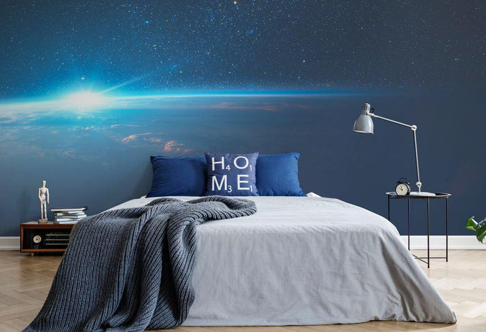 Space Sunrise Wall Mural-Wall Mural-Eazywallz