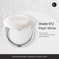 SPENNY pressed powder compact in shade 912 Pearl White, open product view