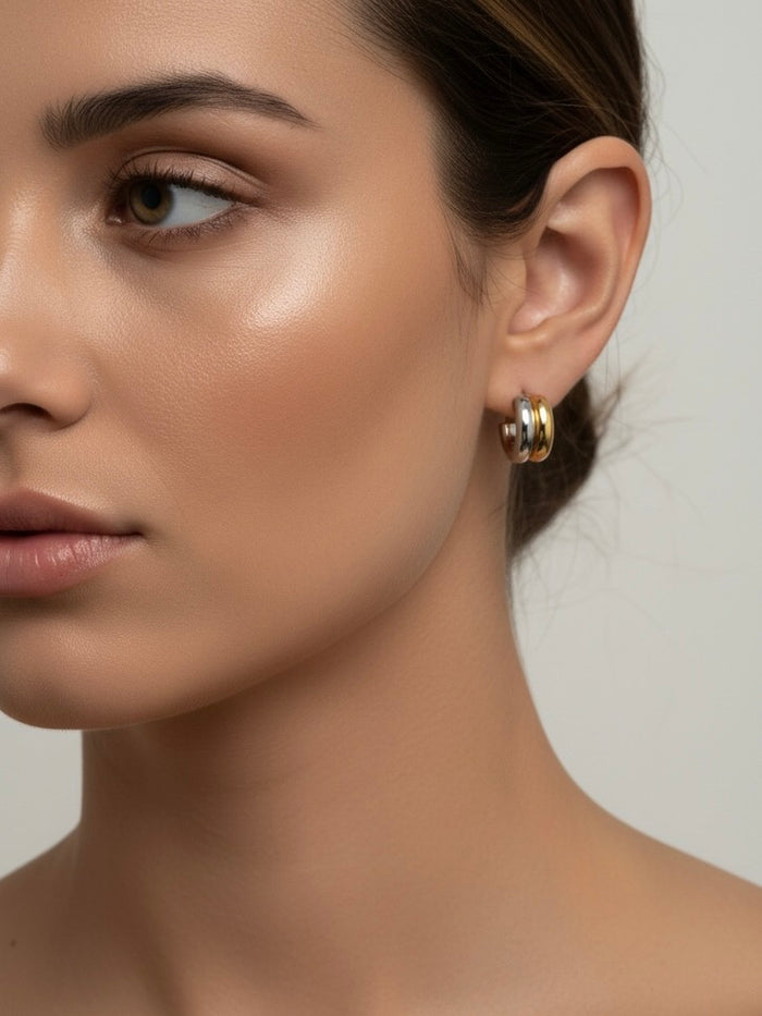 SPLIT DECISION Hoop Earrings