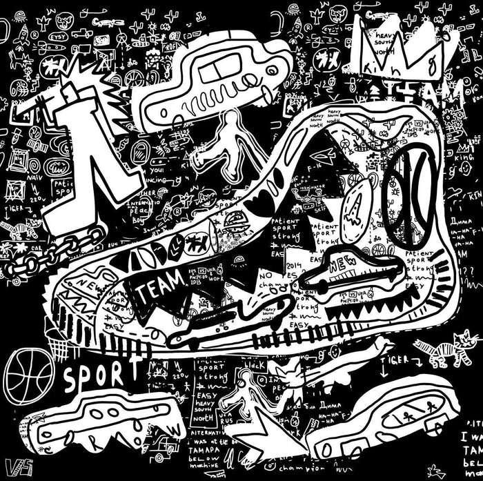 Sport Shoe Graffiti Wall Mural-Wall Mural-Eazywallz