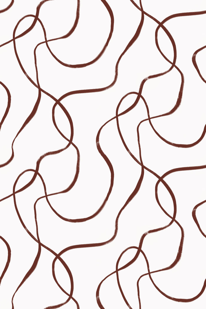 Squiggles / Burgundy
