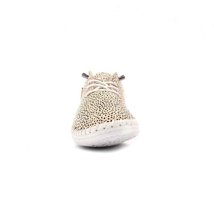 St Ives Animal Spot Leather Plimsoll