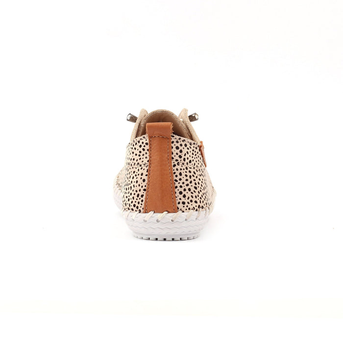 St Ives Animal Spot Leather Plimsoll