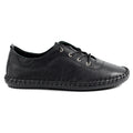 St. Ives Black Sole Leather Plimsoll