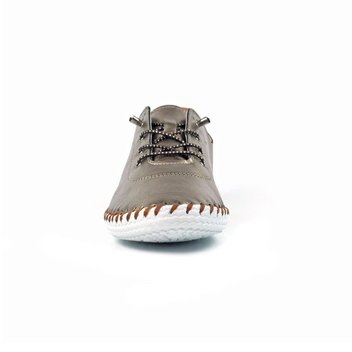 St. Ives Dark Gold Leather Plimsoll