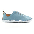 St. Ives Light Blue Leather Plimsoll