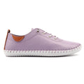 St Ives Lilac Leather Plimsoll