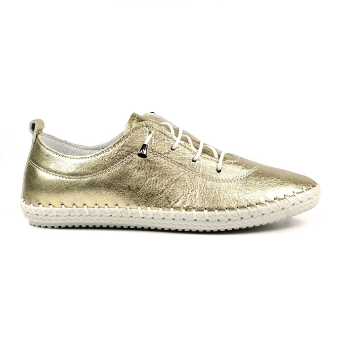 St. Ives Metallic Gold Plimsoll