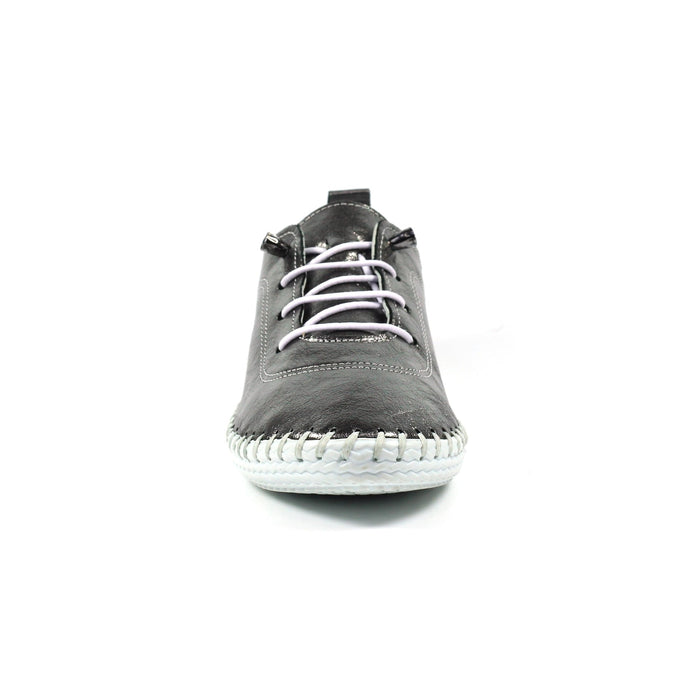 St. Ives Metallic Pewter Plimsoll