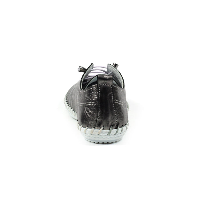 St. Ives Metallic Pewter Plimsoll