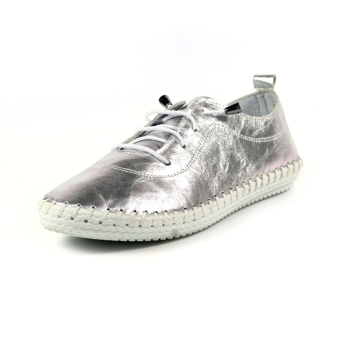 St. Ives Metallic Silver Plimsoll