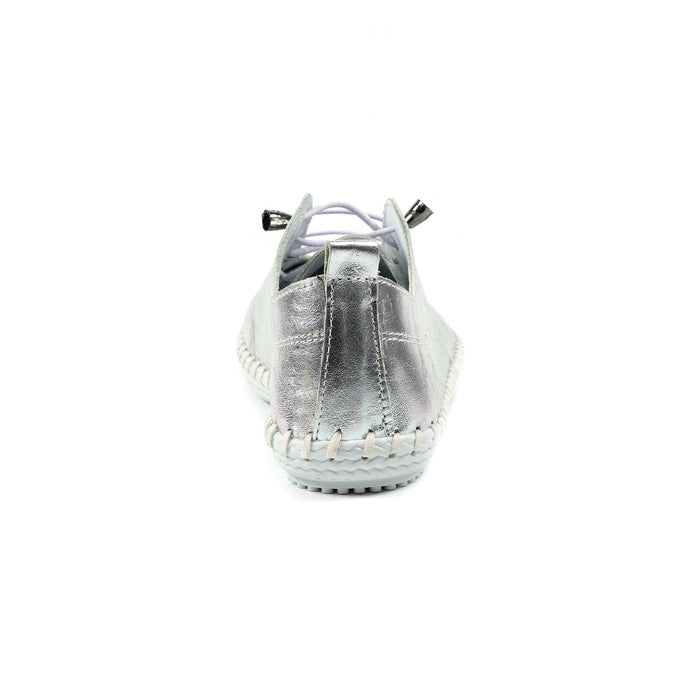 St. Ives Metallic Silver Plimsoll