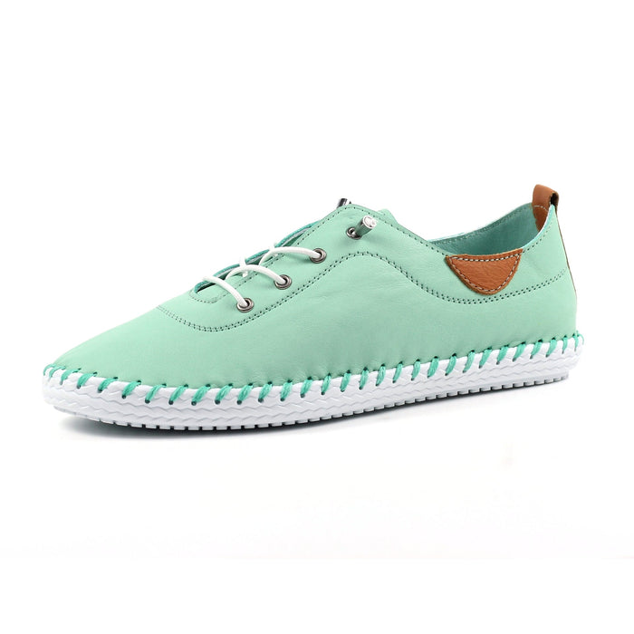 St. Ives Mint Leather Plimsoll