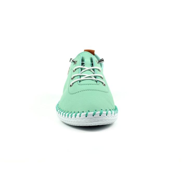 St. Ives Mint Leather Plimsoll