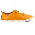 St. Ives Mustard Leather Plimsoll