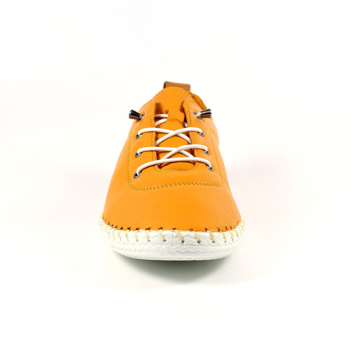 St. Ives Mustard Leather Plimsoll