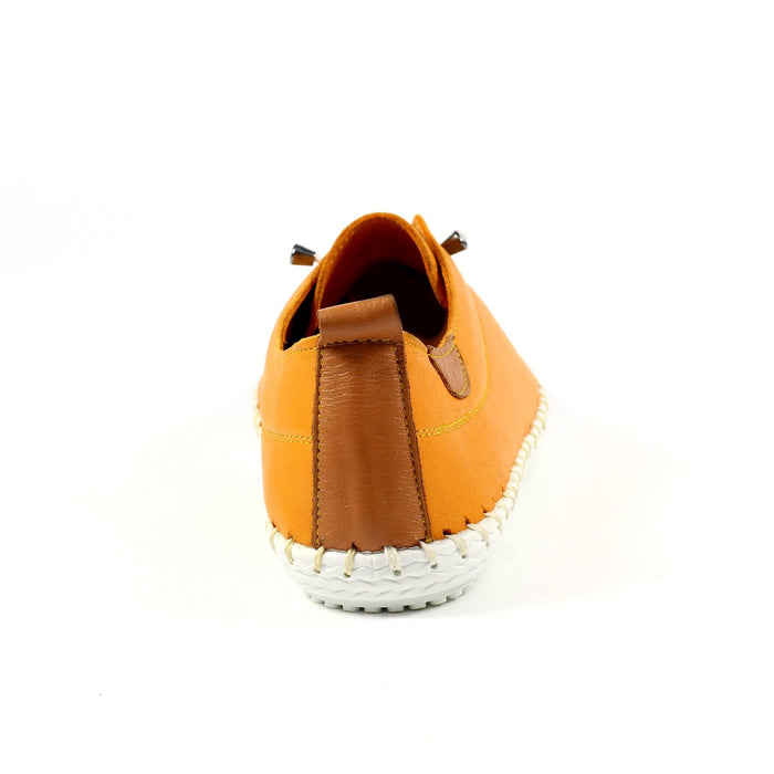 St. Ives Mustard Leather Plimsoll