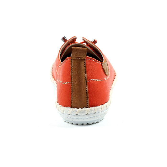 St. Ives Orange Leather Plimsoll