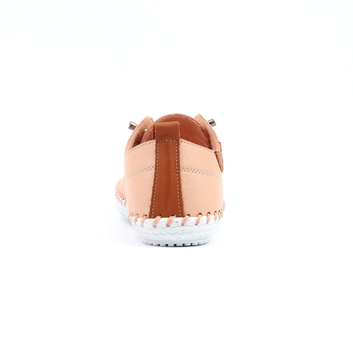 St. Ives Pale Pink Leather Plimsoll