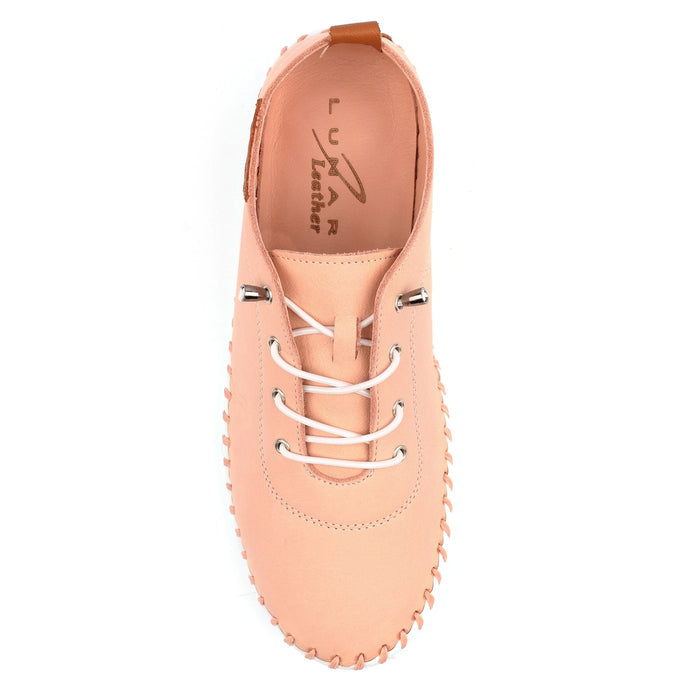 St. Ives Pale Pink Leather Plimsoll