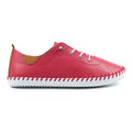 St. Ives Raspberry Leather Plimsoll
