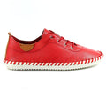 St. Ives Red Leather Plimsoll