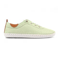St Ives Soft Sage Leather Plimsoll