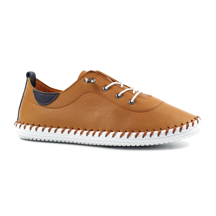 St. Ives Tan Leather Plimsoll