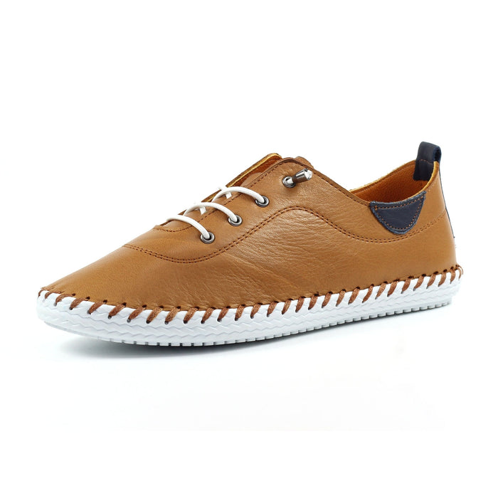 St. Ives Tan Leather Plimsoll