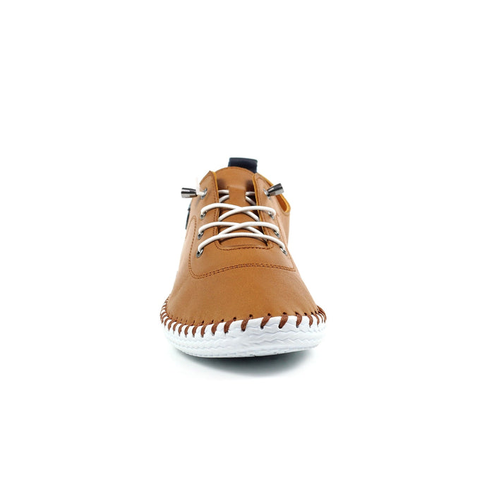 St. Ives Tan Leather Plimsoll
