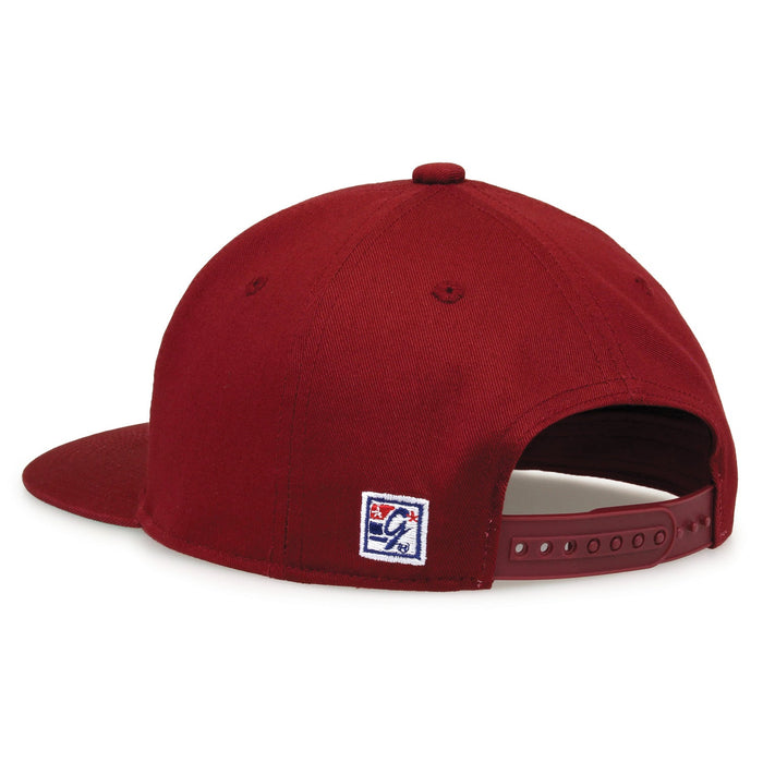 Stanford Cardinal Retro Circle Snapback - Cardinal, rear view