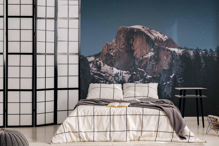 Starry Night Mountains Wallpaper Mural-Wall Mural-Eazywallz