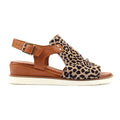 Steffi Ocelot Leather Wedge Sandal