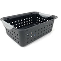Sterilite 1622 Sterilite 16229012 Small Ultra Basket, Black Basket With Titanium Inserts, 12-Pack, 12-Pack, Black