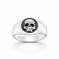 Sterling Silver Oxidised Skull Ring