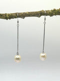 STERLING SILVER WHITE PEARL DANGLES
