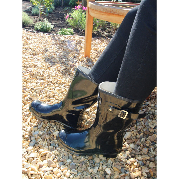 Sweden Black Mid-Calf Wellington
