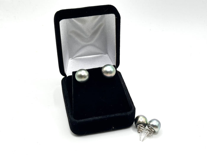 TAHITIAN PEARL STUDS (10-11mm)