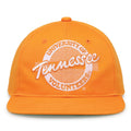 Tennessee Retro Circle snapback hat in Tennessee orange, front view