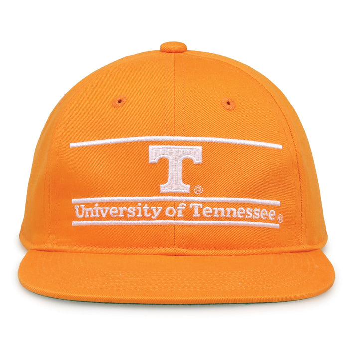 Tennessee Retro Bar snapback hat in Tennessee orange, front view