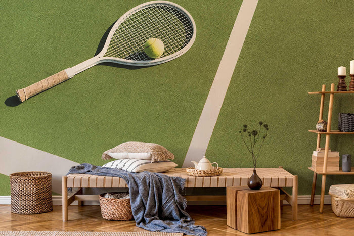 Tennis Racket Close up Wall Mural-Wall Mural-Eazywallz