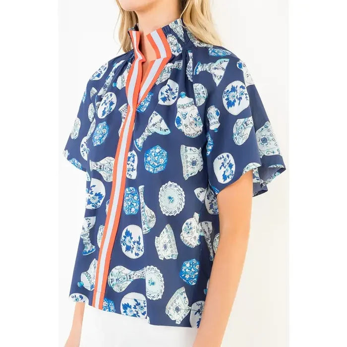 Th Vase Print Top