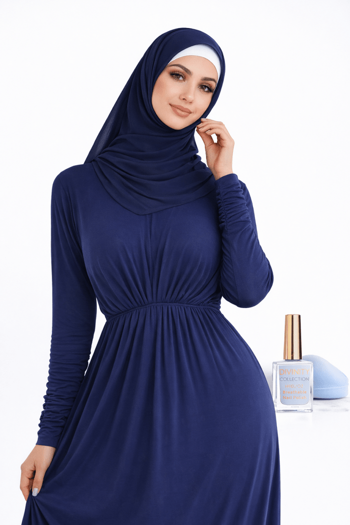 The Navy Ruched Luxe Set - Divinity Collection