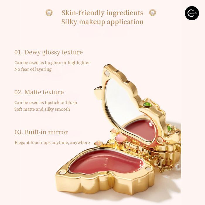 The Palace Museum Treasure Butterfly Dual-Use Lip & Cheek Balm style #Floral Beauty detail