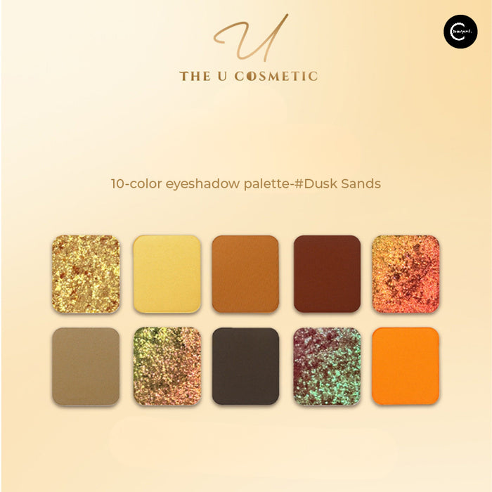 The U Cosmetic 10-Color Eyeshadow Palette – #Dusk Sands detail